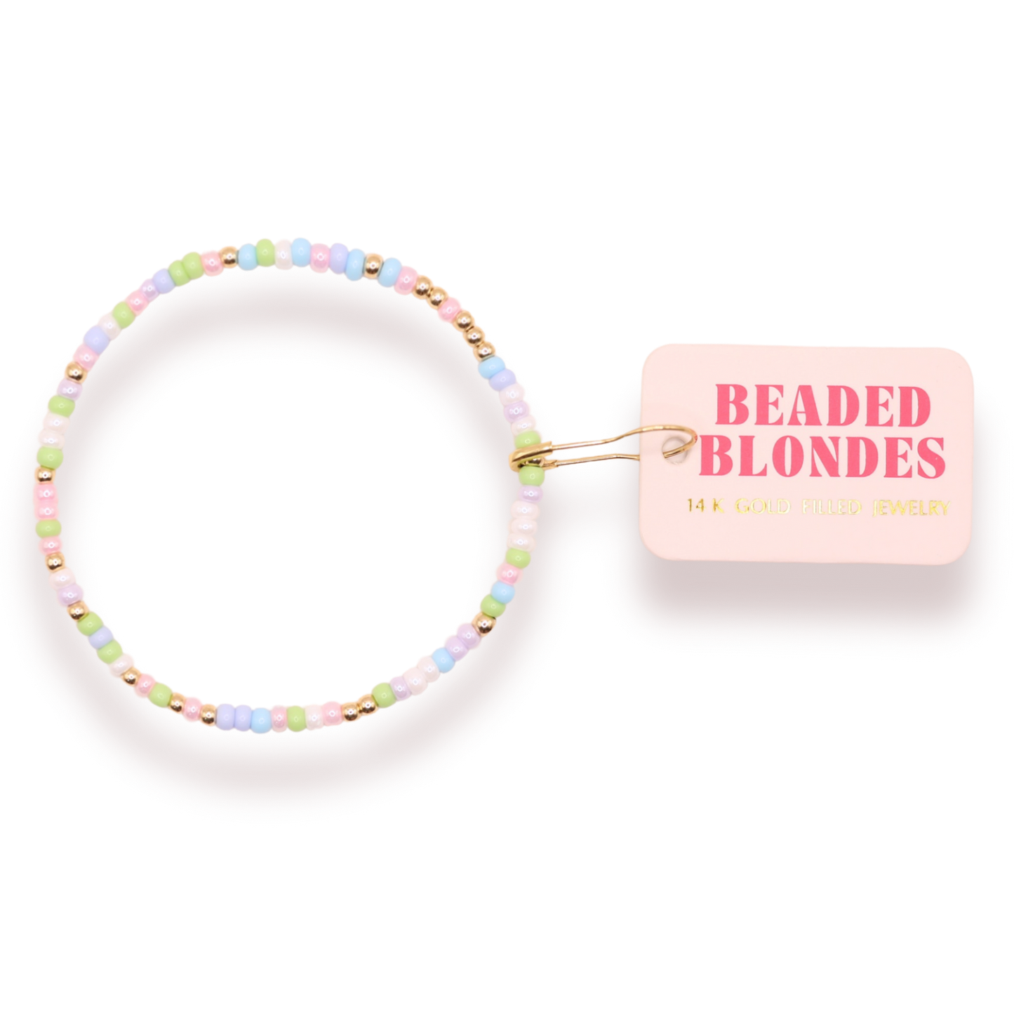 Pastel Spring Sprinkle Bracelet: Standard 6.75 inch