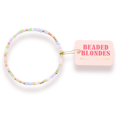 Pastel Spring Sprinkle Bracelet: Standard 6.75 inch