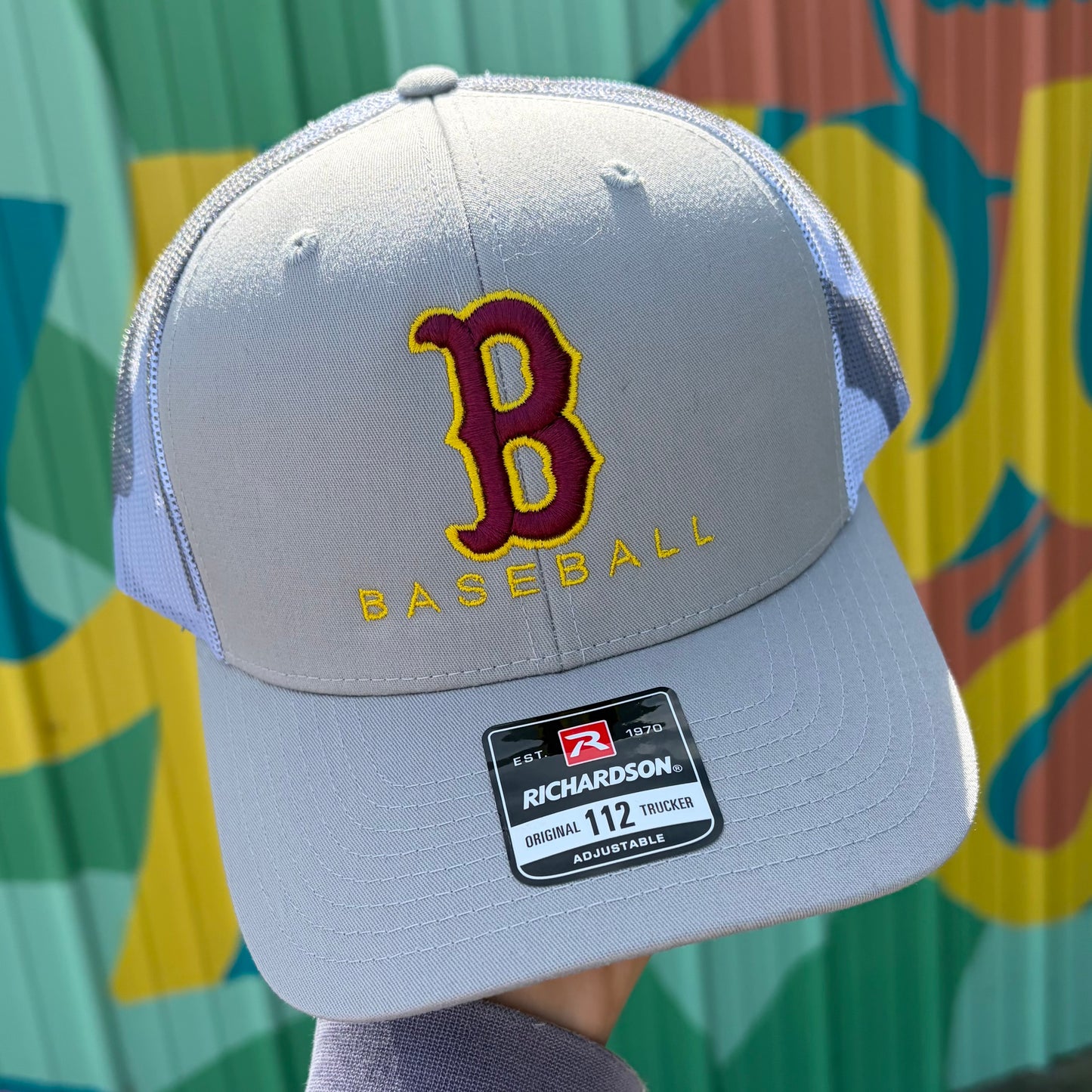 BC Baseball Embroidered Trucker Hat- Grey Camo