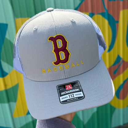 BC Baseball Embroidered Trucker Hat- Grey Camo