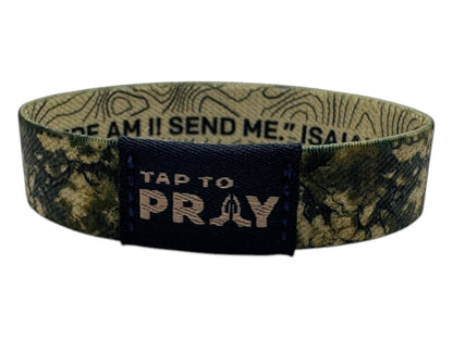 Tap To Pray™ Wristbands - Valor Camo & Isaiah 6:8: Large