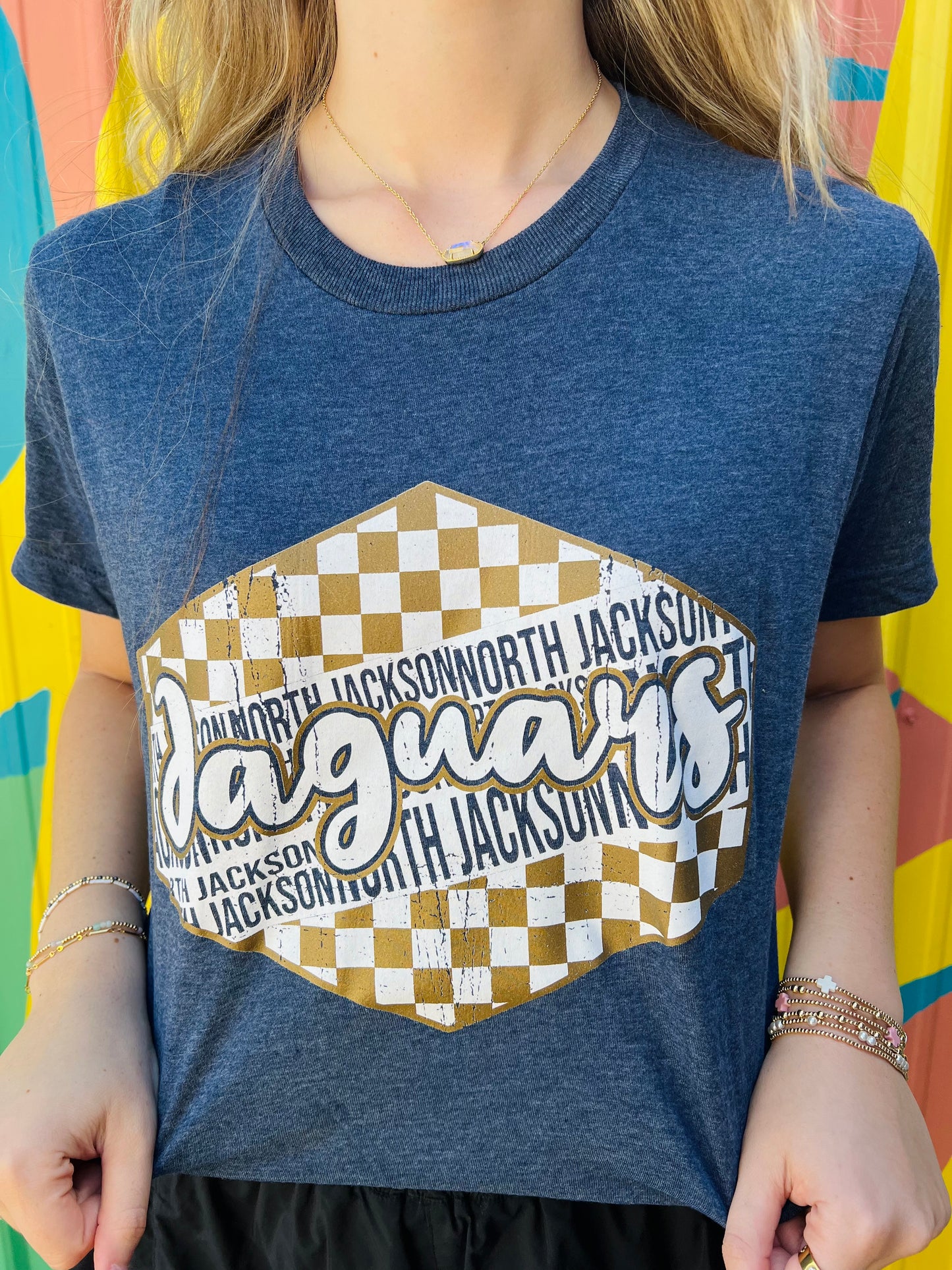North Jackson Jaguars Checkerboard Tee (Youth & Adult)