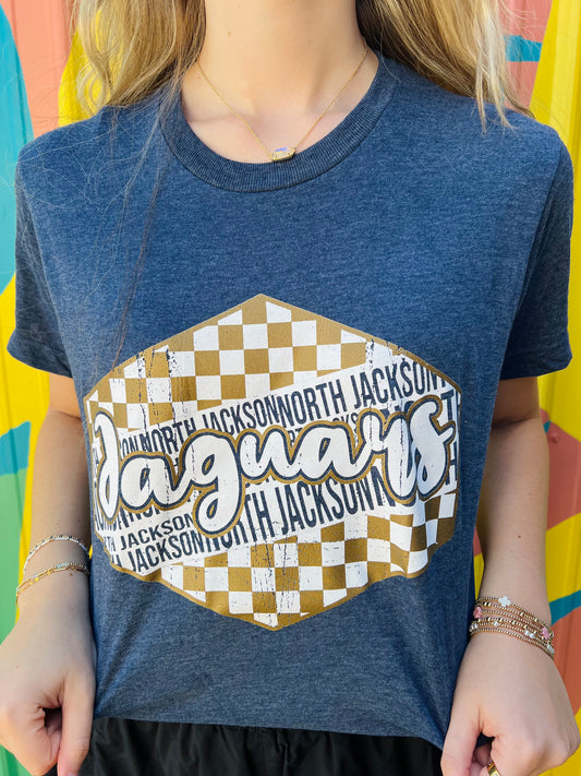 North Jackson Jaguars Checkerboard Tee (Youth & Adult)