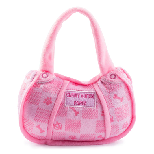 Pink Checker Chewy Vuiton Handbag by Haute Diggity Dog: Small