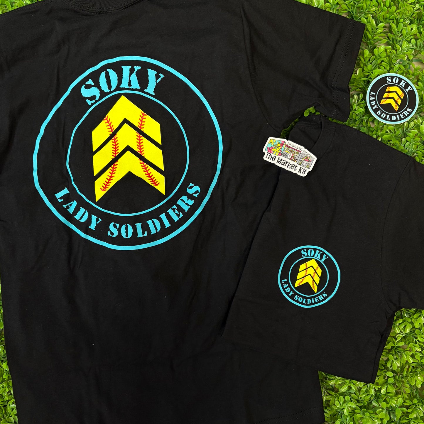 SOKY Lady Soldiers Softball Pocket Print Tee