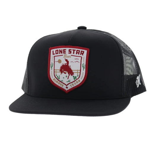 Hooey Lone Star Trucker Snapback Hat - Black