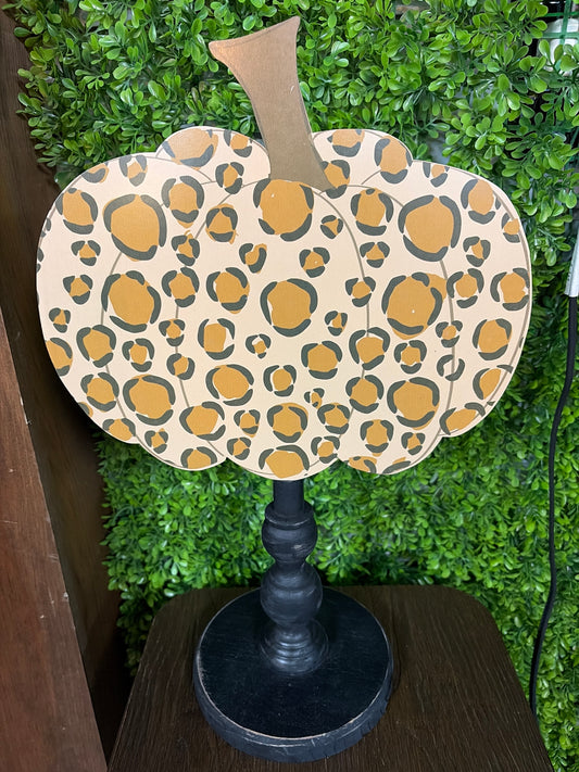 Cheetah Print Pumpkin Topper