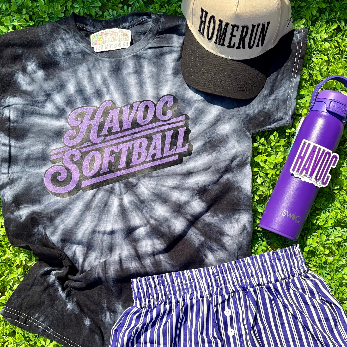 Retro Havoc Softball Tie-Dye Tee