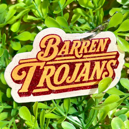 Retro Barren Trojans - XL Bag Charm with Clip