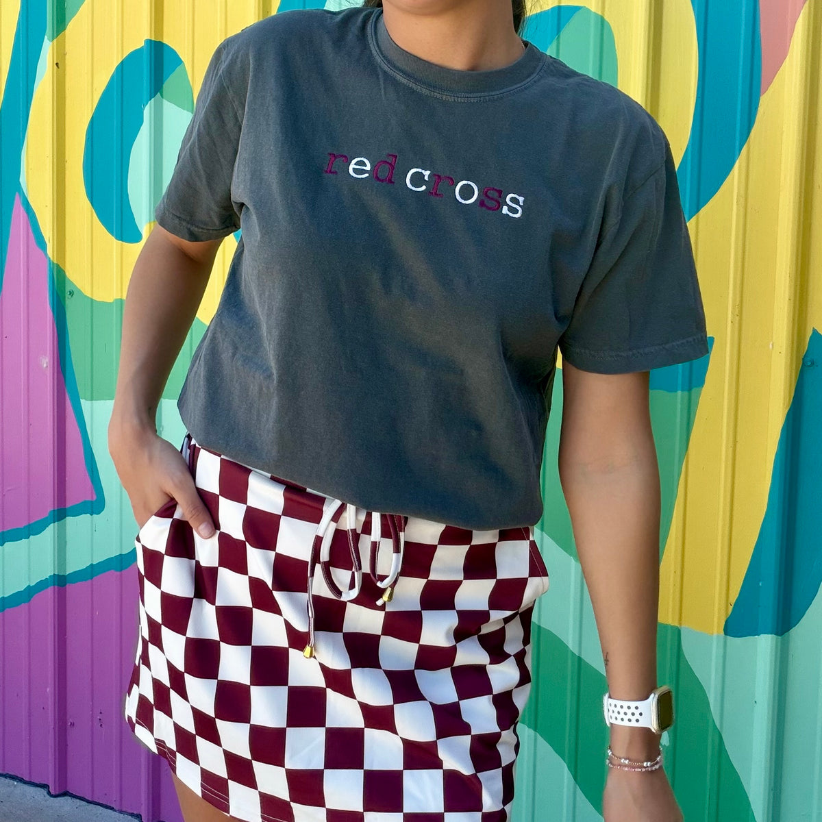 Red Cross Elementary Embroidered Comfort Colors Tee (Youth & Adult)
