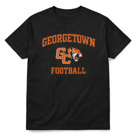 Tigers Football Logo Tee or Sweatshirt - Black