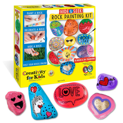 Hide & Seek Rock Painting DIY Craft Kit for Kids