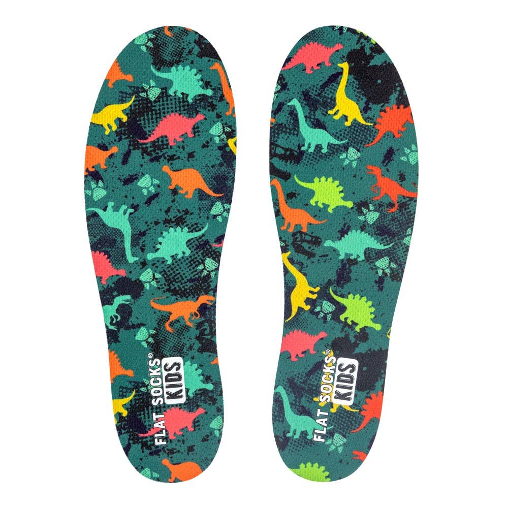 Dinosaur FLAT SOCKS Kids: 8 Toddler to 4 Kid's