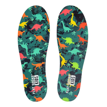 Dinosaur FLAT SOCKS Kids: 8 Toddler to 4 Kid's