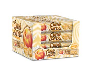Creme Saver Peaches & Creme Candy 1.76oz, 24ct Box