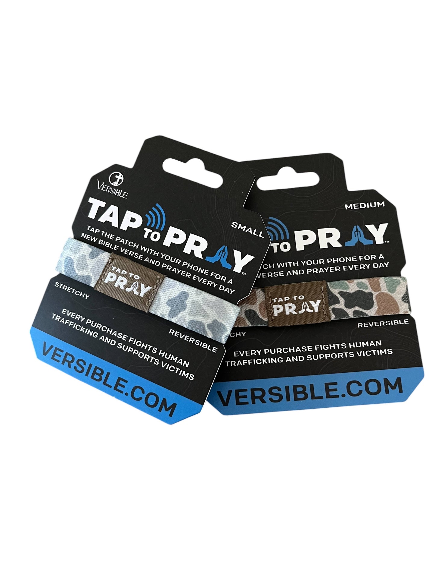 Tap To Pray™ Wristbands - River Rock Camo Classic & Sage: X-Large / River Rock Camo Class / Sage