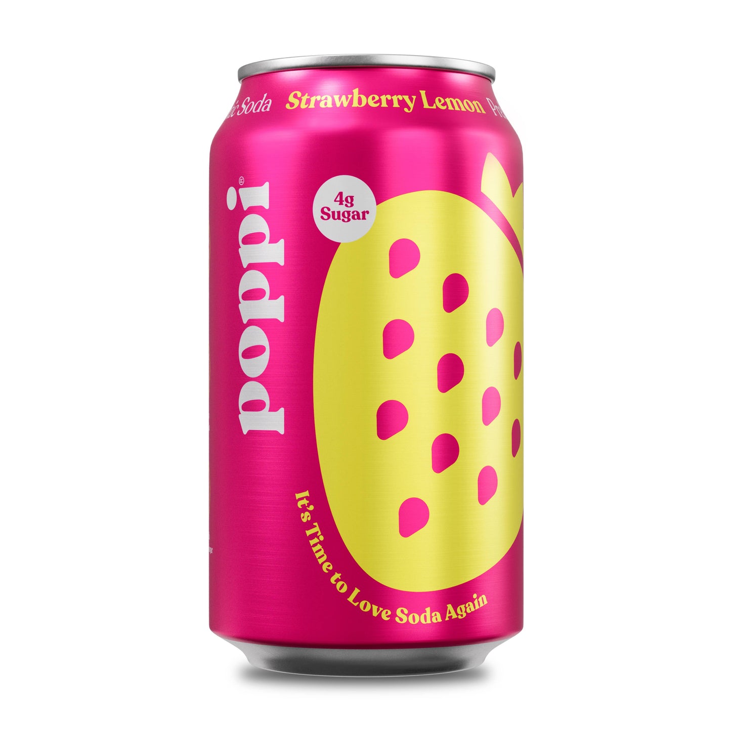 Poppi Prebiotic Soda, Strawberry Lemon, 12oz