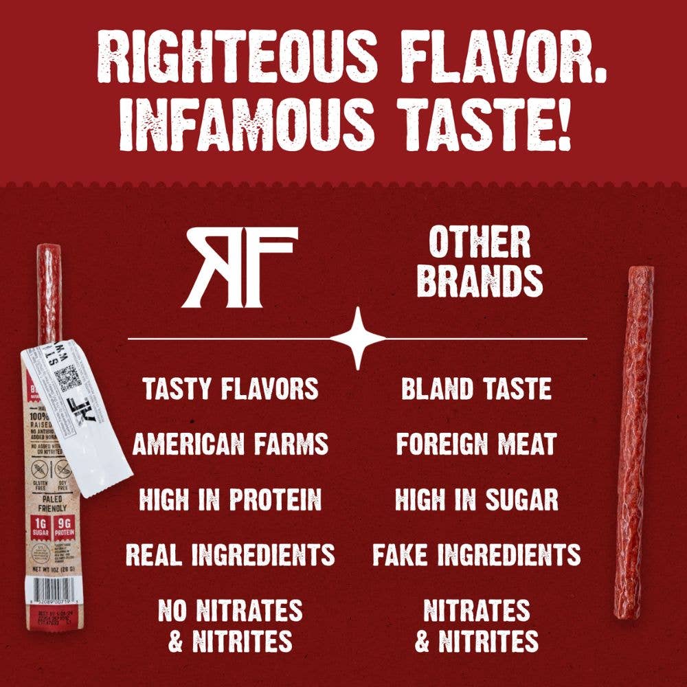 Righteous Felon O.G. Hickory Beef Stick 1oz