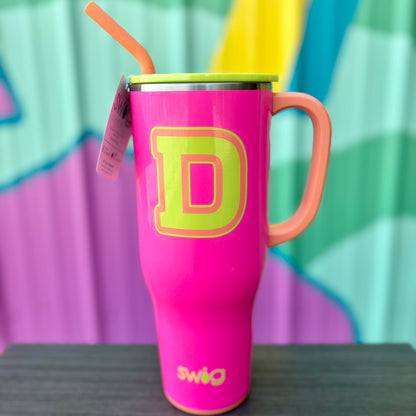 40oz Swig Initial Mega Mug Tutti Frutti