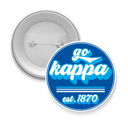 Sorority Button - Go Design: 3" Round / Delta Zeta
