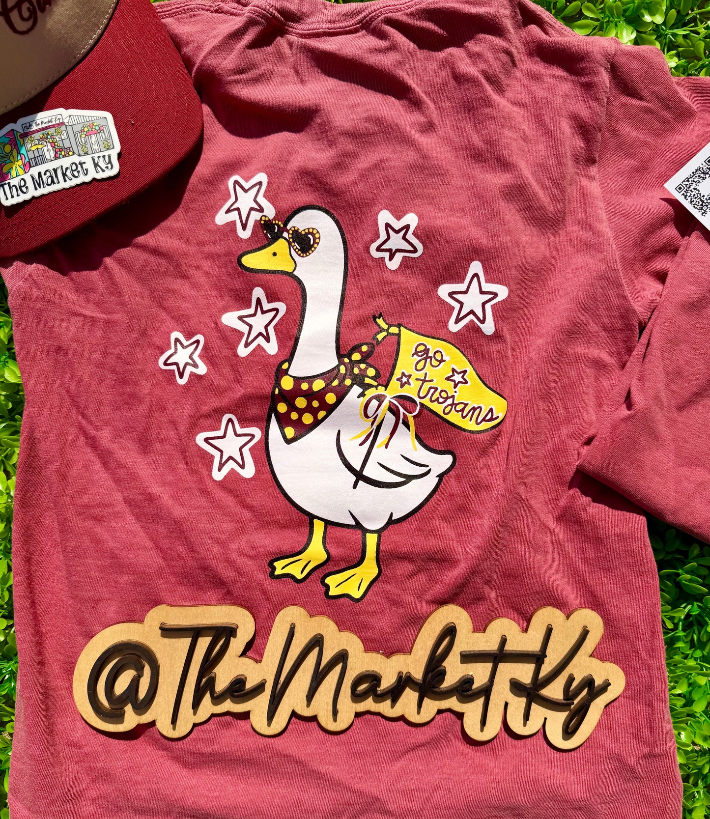 Go Trojans Burgundy Goose Comfort Color Tee (Youth)