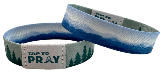 Tap To Pray Wristbands X-Small - Blue Mountains & Green Forests