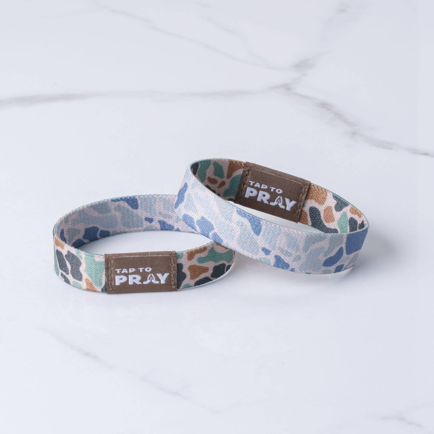 Tap To Pray™ Wristbands - River Rock Camo Classic & Sage: Small / River Rock Camo Class / Sage