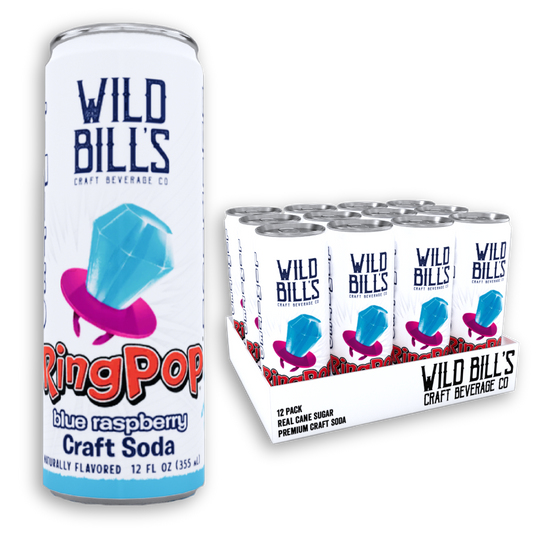 Wild Bill's Ring Pop, Blue Raspberry, 12oz Can