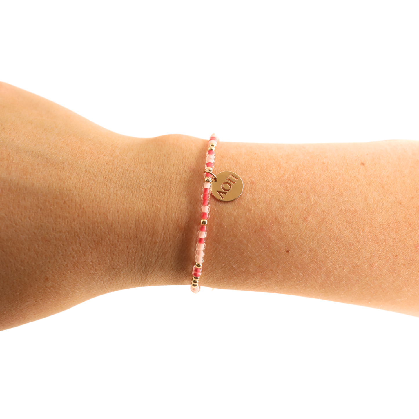 Alpha Omicron Pi Sprinkle Charm Bracelet: Standard 6.75 inch