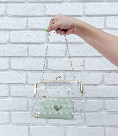 Pearl Preppy Clear Stadium Bag