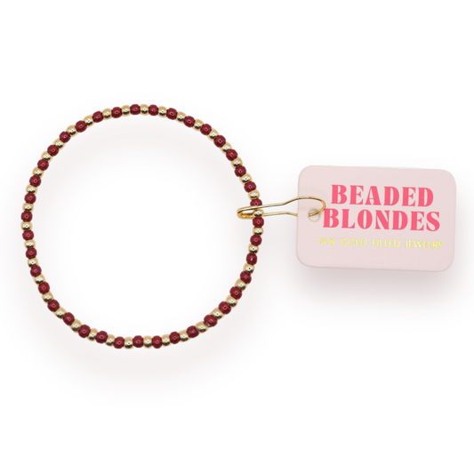 Demi Bracelet in Maroon: Gold / Standard 6.75 inch