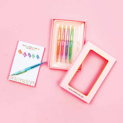 Gel Pen Set - Asst Colors w/ Sparkles - 5 Piece Set