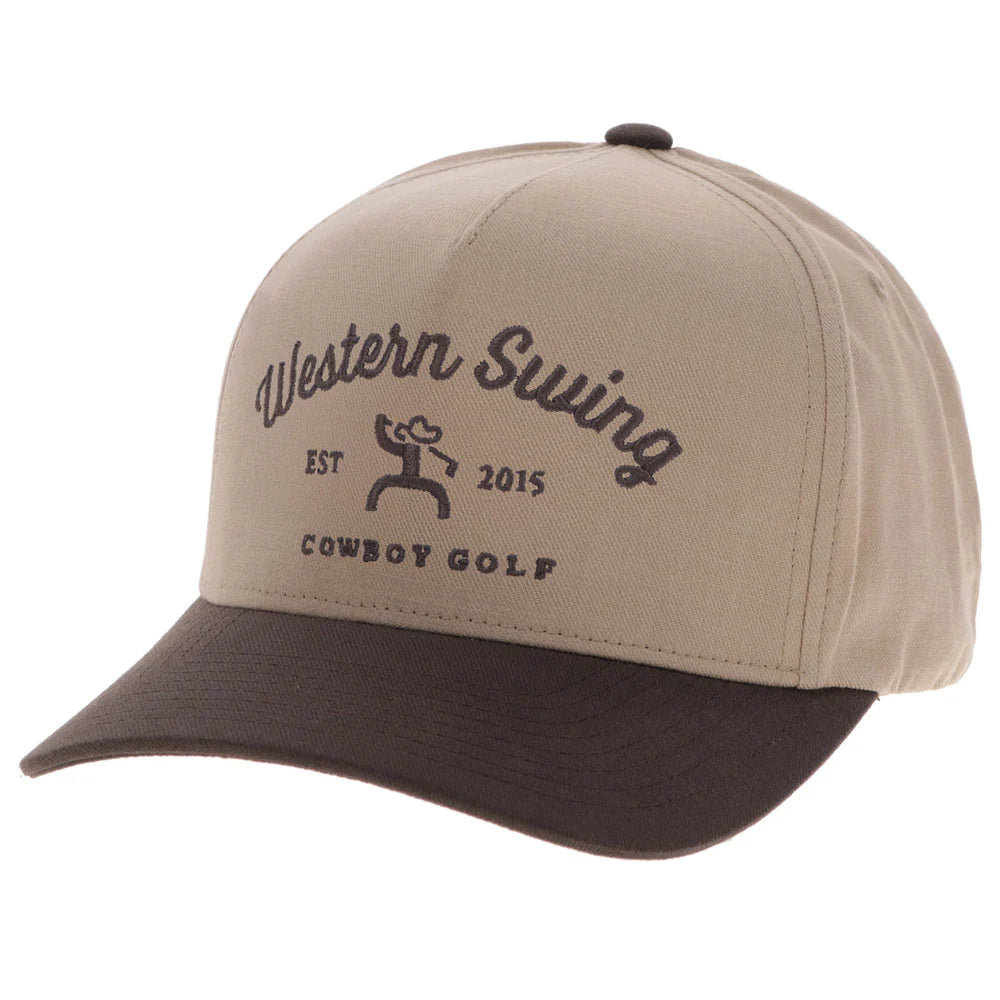 Hooey Western Swing Hat Tan W/ Brown Embroidery Logo