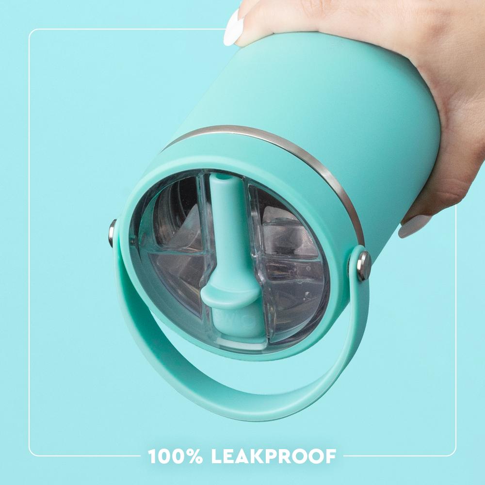 Saddle Stitch Cream Swig Leakproof To-Go Tumbler 30oz