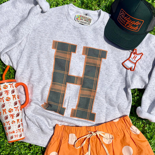 Plaid Varsity H Sweatshirt (Youth & Adult)
