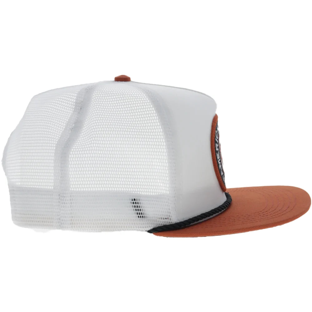 Hooey AMCC Trucker Snapback Hat - White/Orange