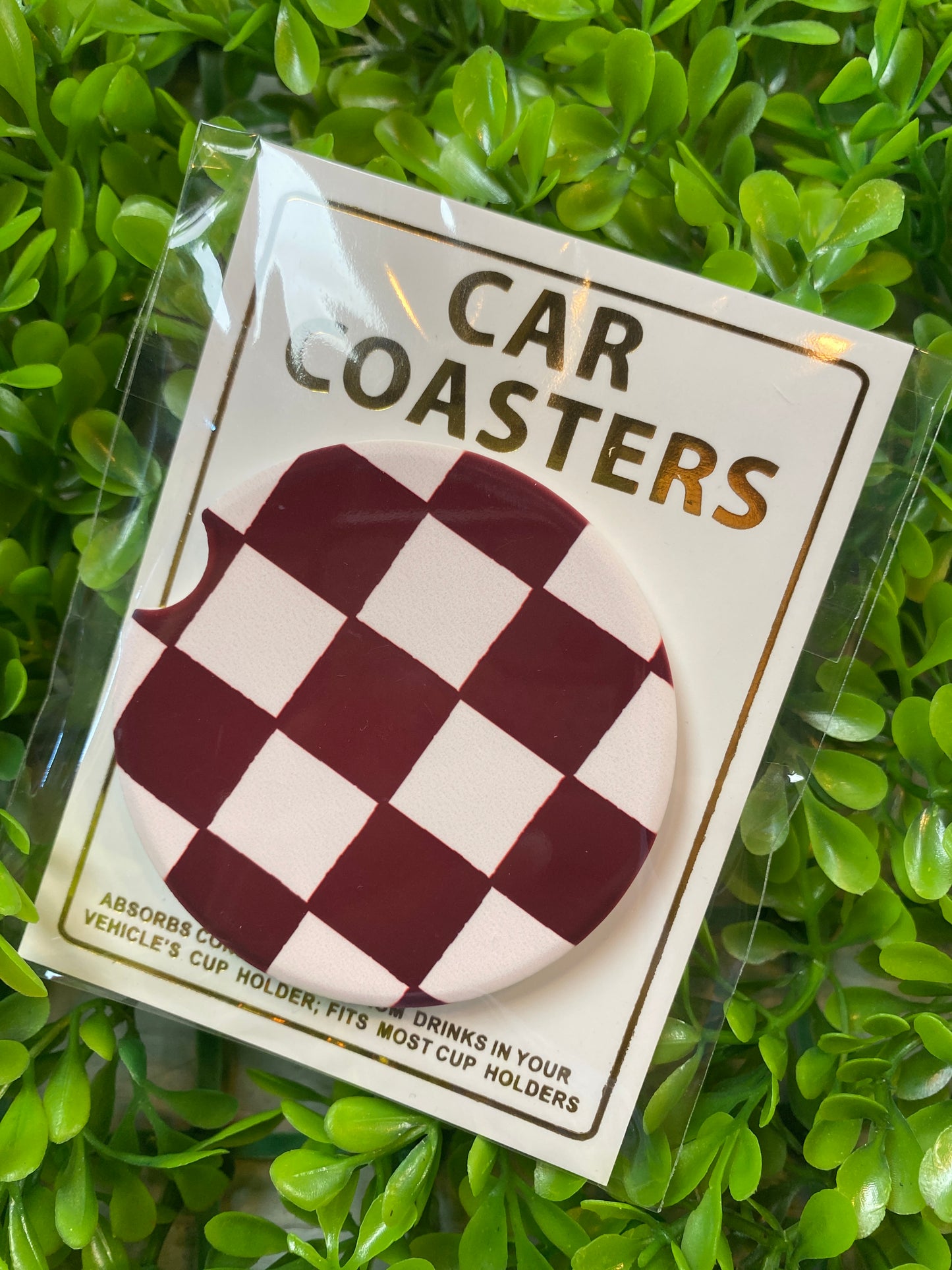 Checkered Car Coasters (Options)