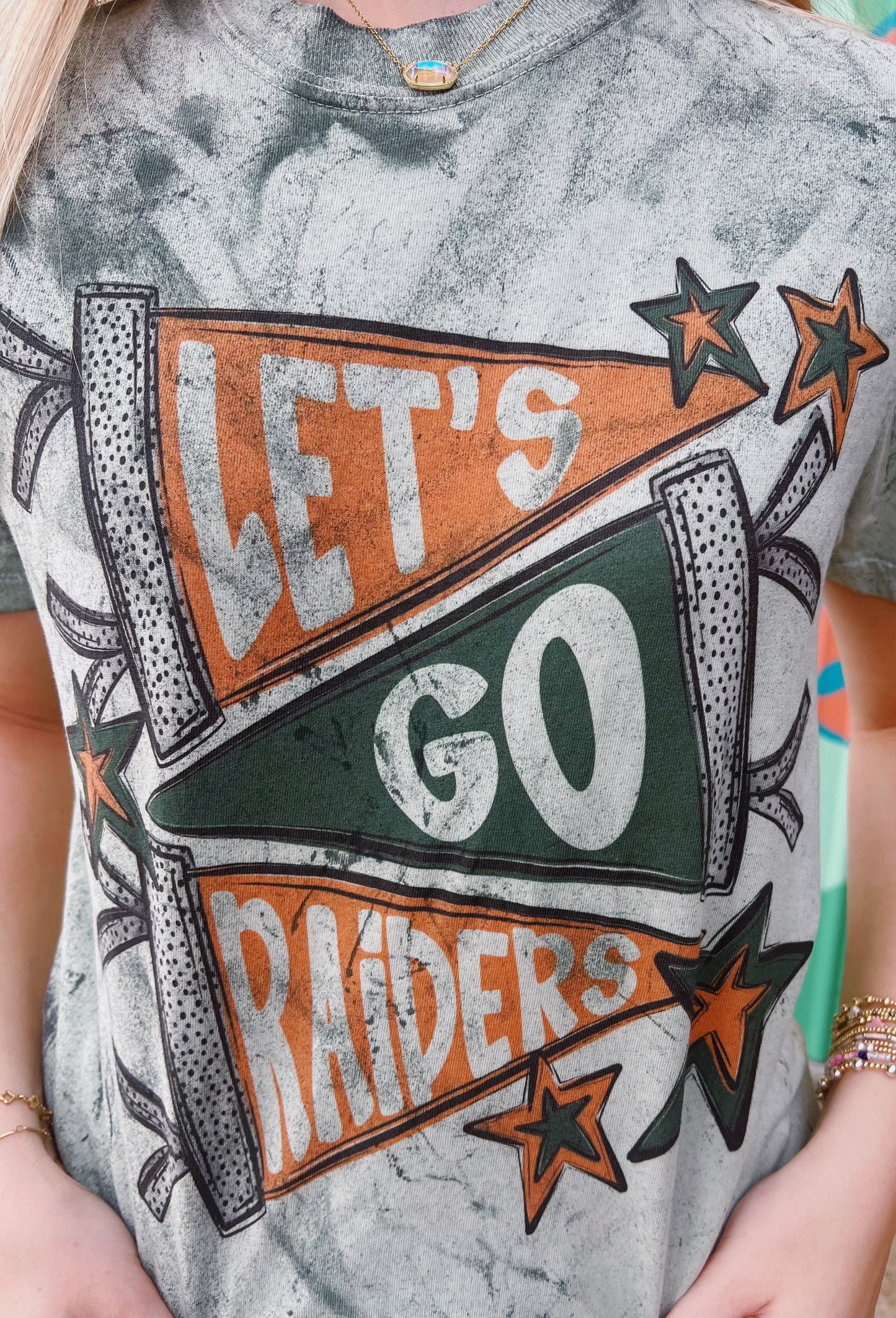 Hart County Raiders Pennants Acid Wash Comfort Colors Tee