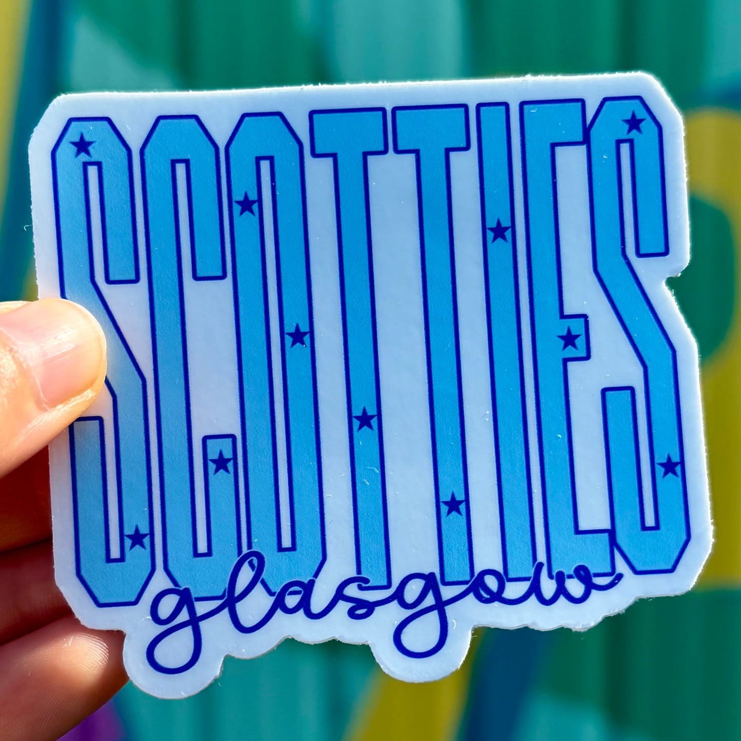 Glasgow Scotties Stars & Script Sticker