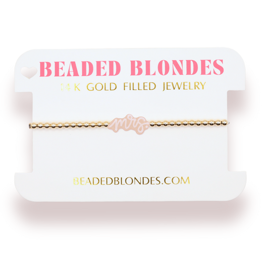 Mrs Bracelet on Gold: Standard 6.75 Inch