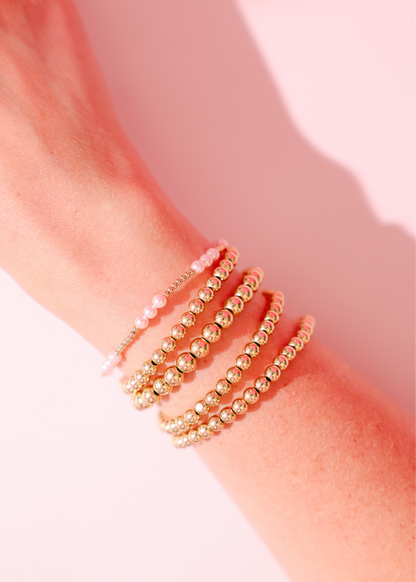 Pink ILY Bracelet in Gold: Standard 6.75 inch
