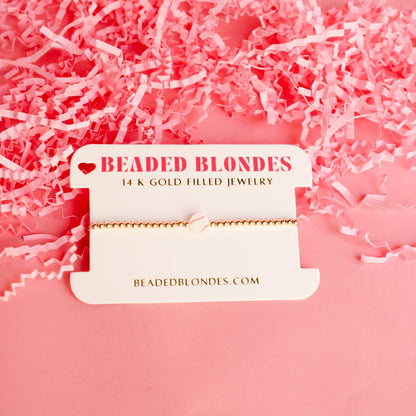 Baseball BB Bead Bracelet: Standard 6.75 inch