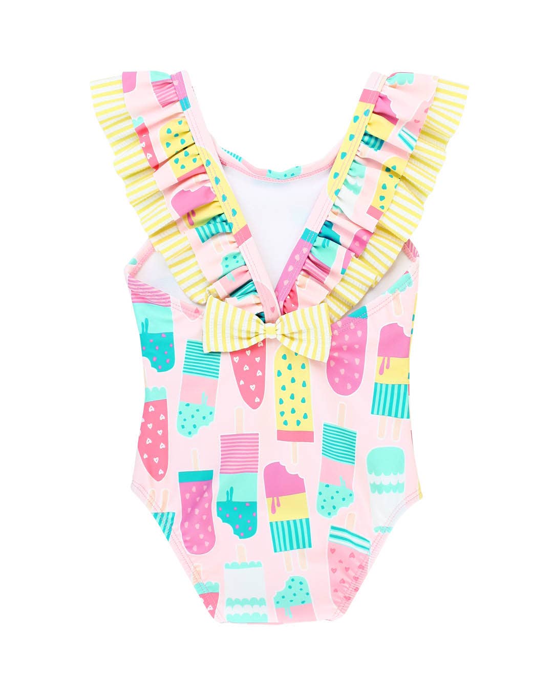 Ice Cream Social Ruffle V-Back One Piece: 3-6m