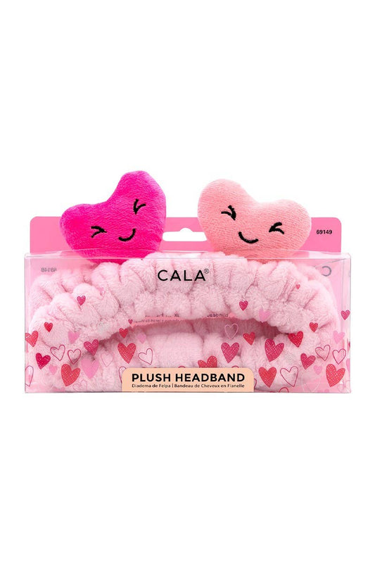 CALA 69149 Pink Heart Plush Headband