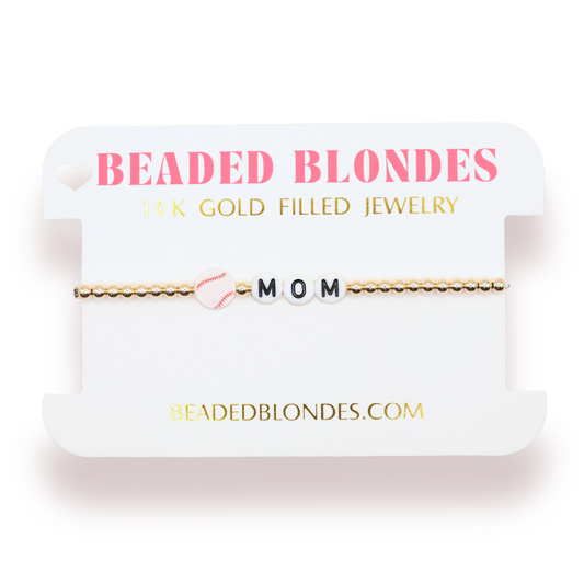 Baseball Mom Bracelet: Standard 6.75 / Sprinkle
