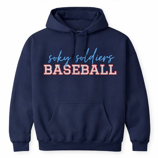SOKY Soldiers Script Hoodie - Navy