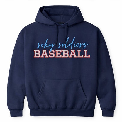 SOKY Soldiers Script Hoodie - Navy
