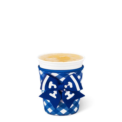 Gameday Gingham Royal Swig Iced Cup Coolie (Small)