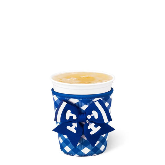 Gameday Gingham Royal Swig Iced Cup Coolie (Small)