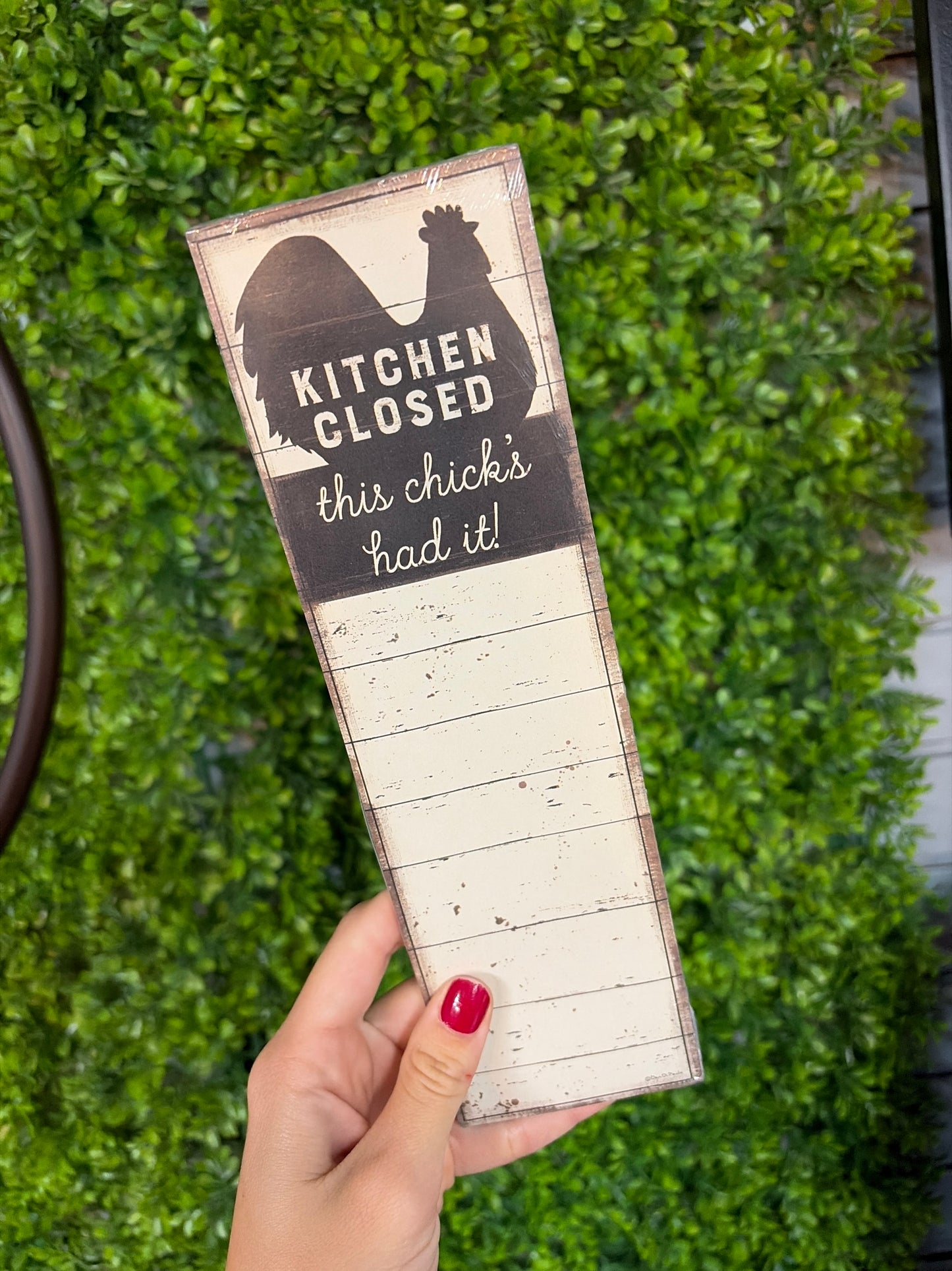 Kitchen Closed List Notepad